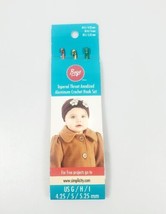 Boye Anodized Aluminum Crochet Hook Set 4.25 5 And 5.25 G H I Tapered Th... - $8.14 CAD
