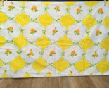 Lady Pepperell vintage standard pillowcase yellow white dots orange rose... - $9.89