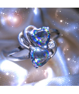 HAUNTED RING CONCROD OF TWIN HEARTS LOVE MAGICK HIGHEST LIGHT COLLECTION - $653.33