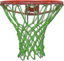 Krazy Netz Heavy Duty Lime Green Colored Basketball Rim Goal Net Universal - £12.54 GBP