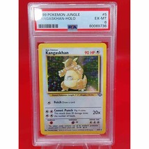 Pokémon Kangaskhan German Jungle Set Holo 5/64 Vintage Card Rare Foil PSA 6 - $27.56