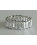 Anniversary Ring 6.75Ct Simulated Diamond Wedding Band 14k White Gold in... - £181.24 GBP