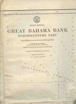  West Indies Great Bahama Bank Map Northwestern Part H O 26A Rev 9/24/1956  - $47.52