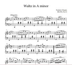 Frederic Chopin - Waltz in A minor (Sheet Music Pdf) - $42.83 MXN