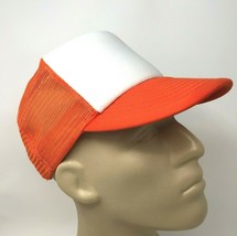 Otto Snap Truckers Baseball Cap Orange and White Blank - £54.73 GBP