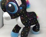 21&quot; Twinkle Bright Sparkle Star Black Unicorn Plush Stuff Rainbow Galaxy... - £19.46 GBP