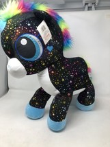 21&quot; Twinkle Bright Sparkle Star Black Unicorn Plush Stuff Rainbow Galaxy Fiesta - £19.46 GBP
