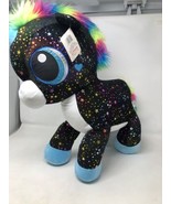 21&quot; Twinkle Bright Sparkle Star Black Unicorn Plush Stuff Rainbow Galaxy... - £19.33 GBP