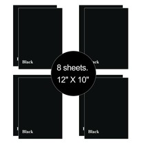 8 Sheets Black HTV Iron On Heat Transfer Vinyl for T-Shirts Cricut Silho... - $10.69