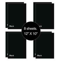 8 Sheets Black HTV Iron On Heat Transfer Vinyl for T-Shirts Cricut Silho... - £8.04 GBP