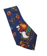 Santa Claus Flying In Sleigh Christmas Presents Gifts Holly Novelty Necktie - $266.94 MXN