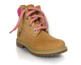 Timberland Women&#39;s Heritage 6&quot; WHEAT/PINK Nubuck Waterproof Boots SZ8.5, A2Q7S - £95.14 GBP
