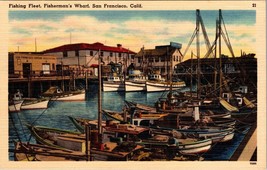 Fishing Fleet Fisherman&#39;s Wharf San Francisco CA Postcard PC123 - £3.89 GBP