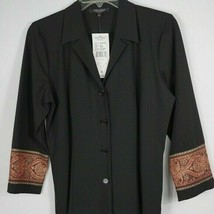 Karen Kane Womens Blazer Jacket Small Black Darts NWT 3/4 Sleeves NWT - £15.69 GBP