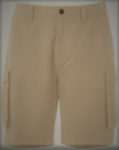 Men’s Croft &amp; Barrow Flat Front Classic Twill 6-Pocket Beige Cargo Shorts, 44W - £15.51 GBP