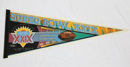 VINTAGE 1995 Super Bowl XXIX 49ers vs Chargers 12x30&quot; Felt Pennant - £40.18 GBP