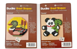 Bucilla Cross Stitch Panda Duck Mallard Plastic Canvas Great Shapes  - $12.54