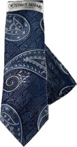 Stacy Adams Men&#39;s Tie Hanky Set Royal Blue Navy Blue Silver Plaids 3.25&quot; Wide - £17.25 GBP