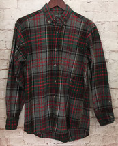 RedHead Mens Plaid Flannel Shirt Long Sleeve Button Down Gray Red Green ... - £25.06 GBP