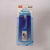 Vintage Playskool Baby Disney Mickey Mouse Blue Musical Toothbrush Sealed 0122!! - £17.80 GBP