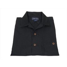 Men's Short Sleeves Summer Shirt by Indygo Smith Soft Rayon Blend 828-92 Black image 2