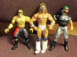 3 WWE WWF Superstars Ultimate Warrior-The Rock-X-Pac Action Figures - £18.00 GBP
