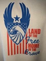 Land Of The Free Home Of The Brave Eagle USA Flag America T-Shirt Memori... - £6.84 GBP