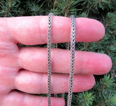 Handmade Solid 925 Sterling Silver Balinese FOXTAIL Chain Necklace Made in Bali - £23.38 GBP+
