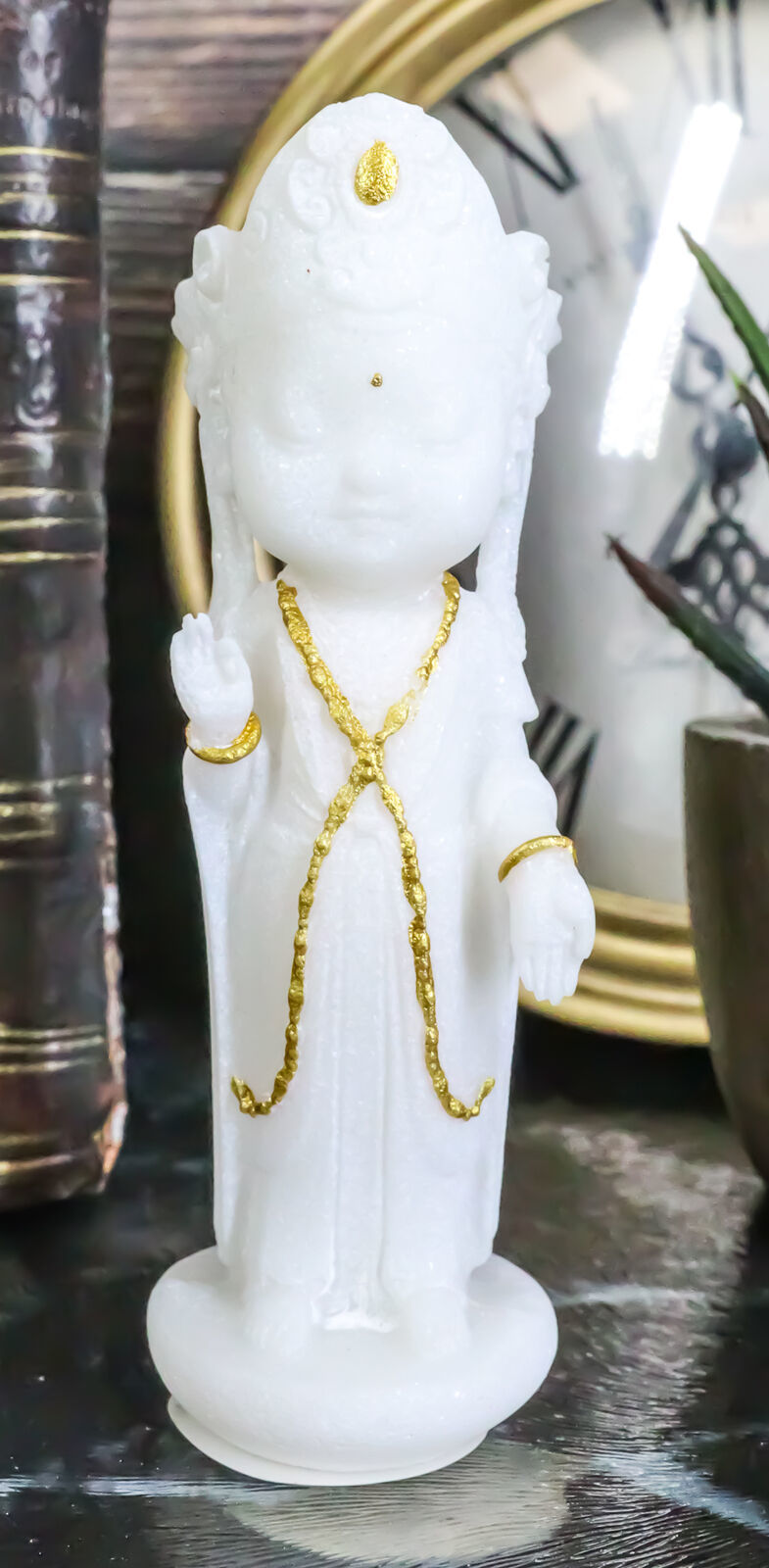 Cultural Art Standing Amida Buddha Amitabha Feng Shui Zen Vastu Mini Fig... - $15.99