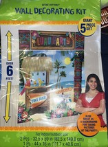Tiki Tropical Luau Scene Setter Theme Party Decoration Wall Decorating Kit - €10,56 EUR