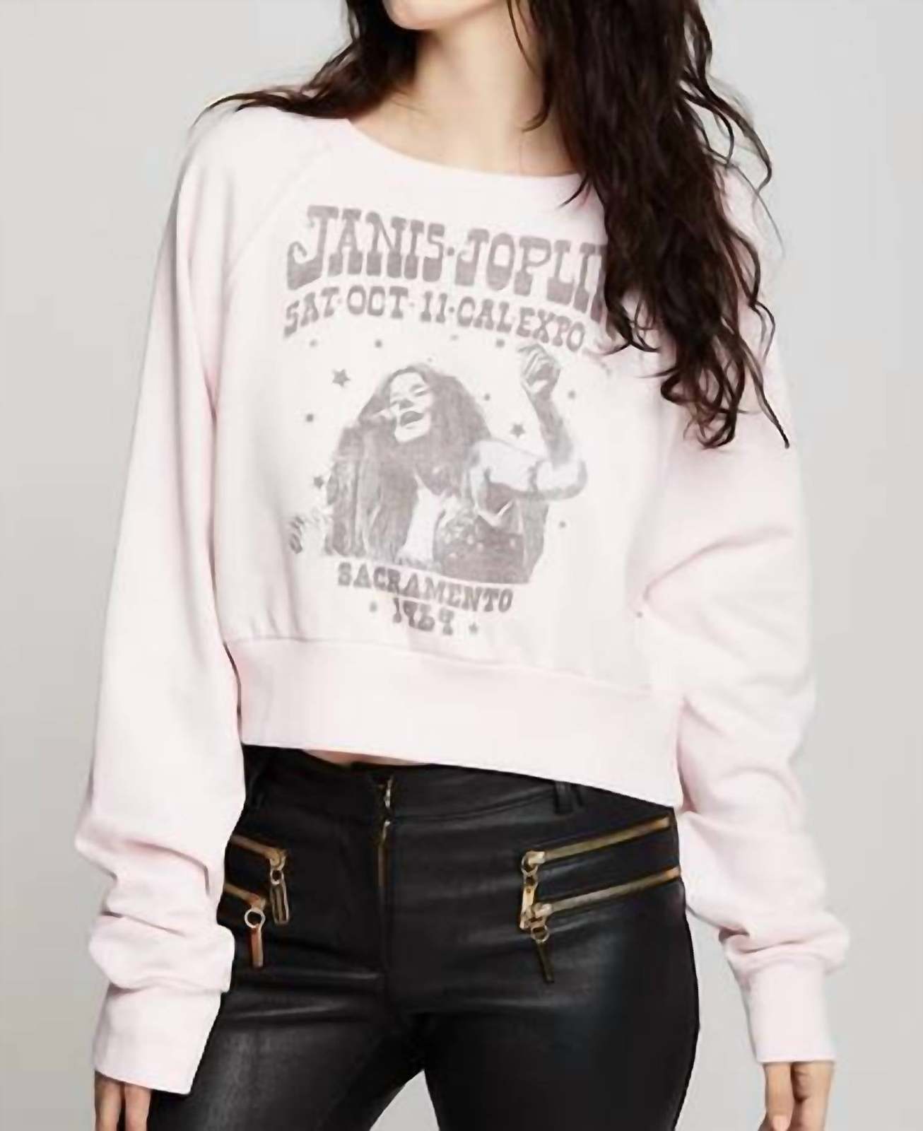 Primary image for Janis Joplin 1969 Tour Cropped Sweatshirt