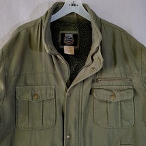 Victory Rugged Wear Jacket Army Green Sherpa Lining Mens XXL Pockets - $25.20