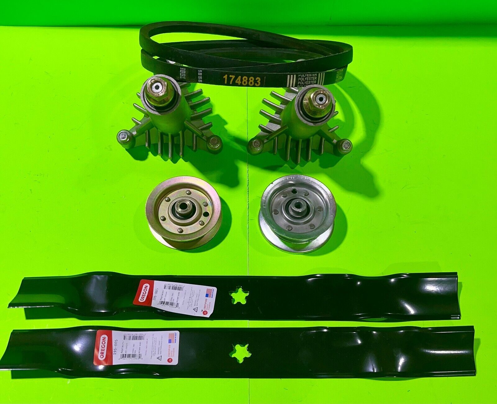 42&quot; Deck Rebuild Kit Craftsman DYT4000 Belt Pulleys Blades Spindles - $72.22