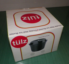 Double Wall Ice Bucket - By Tulz - Black - 5&quot; High, 7&quot; Diam Nib (Box Shows Wear) - $16.99