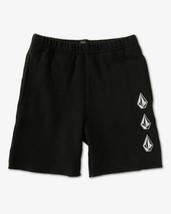 Volcom Little Boys Black Iconic Stone Fleece Shorts, Small - $25.04