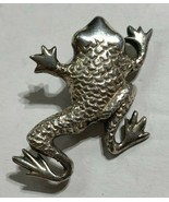 3D Frog Pin Brooch Sterling Silver .925  - £100.98 GBP