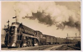 Postcard RPPC Maple Leaf Train 6405 Leaving Chicago - $19.79