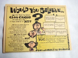 1967 Gag Cards Ad Gag Cards, Hollywood, Calif. - £6.26 GBP