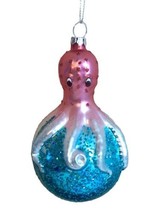 December Diamonds 05-05098 Octopus 4.5&quot; Glass Christmas Ornament - $18.66