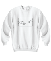 Cat Lover Sweatshirt Adam Creation Cat Lover White-SS  - £21.60 GBP