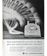 BELL TELEPHONE SYSTEM - Trouble free service - faithful -1962 Vintage Pr... - $211.66 MXN