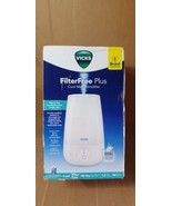 Vicks Filter Free Plus Cool Mist Ultrasonic Humidifier 1.2 Gal, White - £12.48 GBP