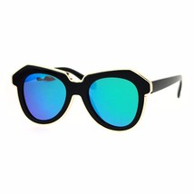 Damen Modische Sonnenbrille Einzigartig Metall Umrandeter Doppel Rahmen UV400 - £9.35 GBP
