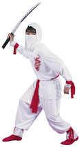 White Ninja Deluxe Child Costume-Large (12-14) - £72.64 GBP