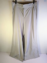 Athleta Gramercy Track Trouser Pants Light Gray Size6 High Rise Wide Leg... - £47.16 GBP