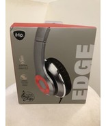 iHIP Edge Headphones with In-Line Mic (Silver/Red) Foldable brand new in... - $16.62