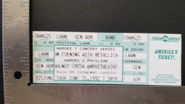 METALLICA - VINTAGE JUNE 25, 1992 RALEIGH, NC MINT WHOLE CONCERT TICKET - $33.00