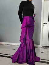 Purple Mermaid Maxi Skirt Women Holiday Outfit Custom Size Long Mermaid Skirts image 3