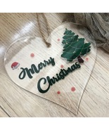 5pcs acrylic Hanging Heart Plaque Gifts for christmas tree Celebrate Fam... - £12.26 GBP