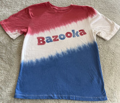 Bazooka Boys Red White Blue Tie Dye Short Sleeve Shirt 10-12 - £7.46 GBP